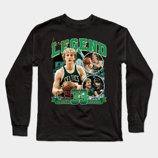 Larry Bird Legend Air Bird Basketball Signature Vintage Retro 80s 90s Bootleg Rap Style Long Sleeve T-Shirt